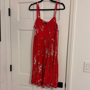Torrid Vibrant Red Floral Dress